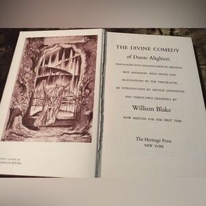 The Divine Comedy 1944 Edition William Blake Hardcover Book Vintage Books Read